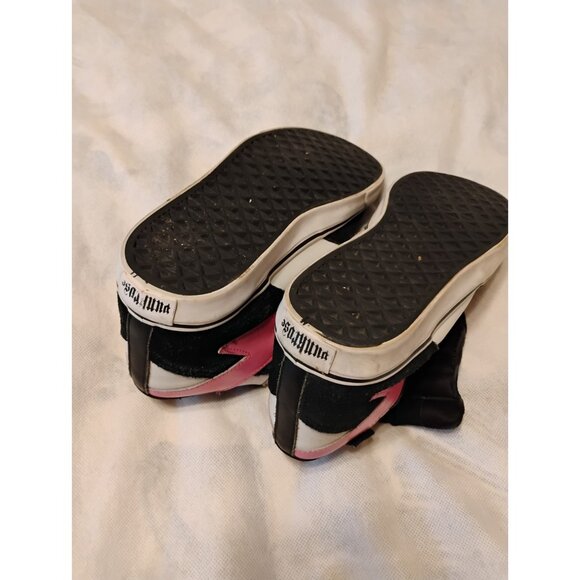 Punkrose High Top Sneakers Shoes Womens Size 10 Black White Pink Lightning Bolt - Picture 4 of 8